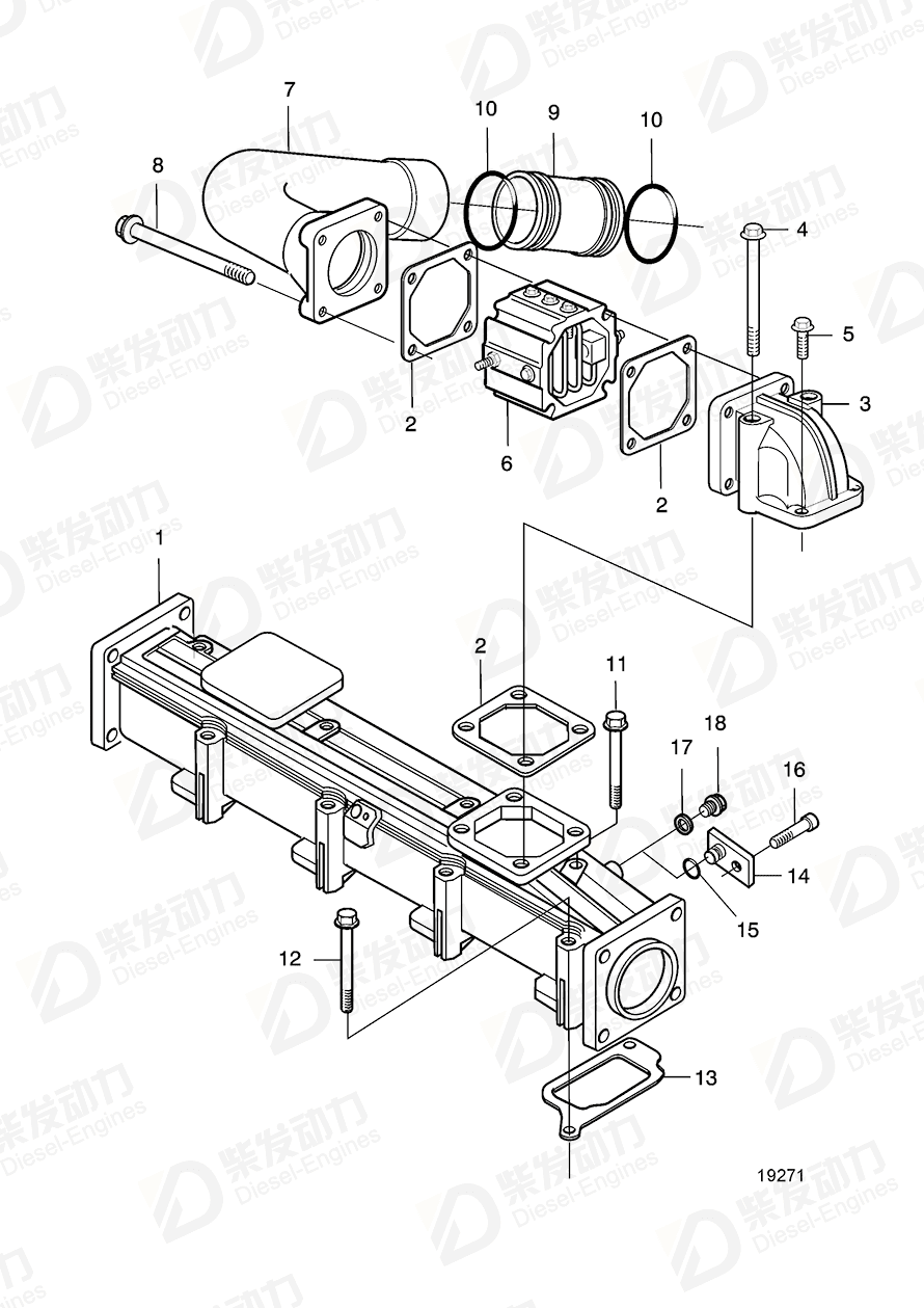 volvo penta Flange screw 20460123 Drawing volvo penta Flange screw 20460123 Drawing